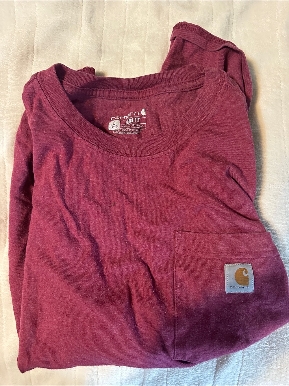 Carhartt Maroon Pocket Tee
